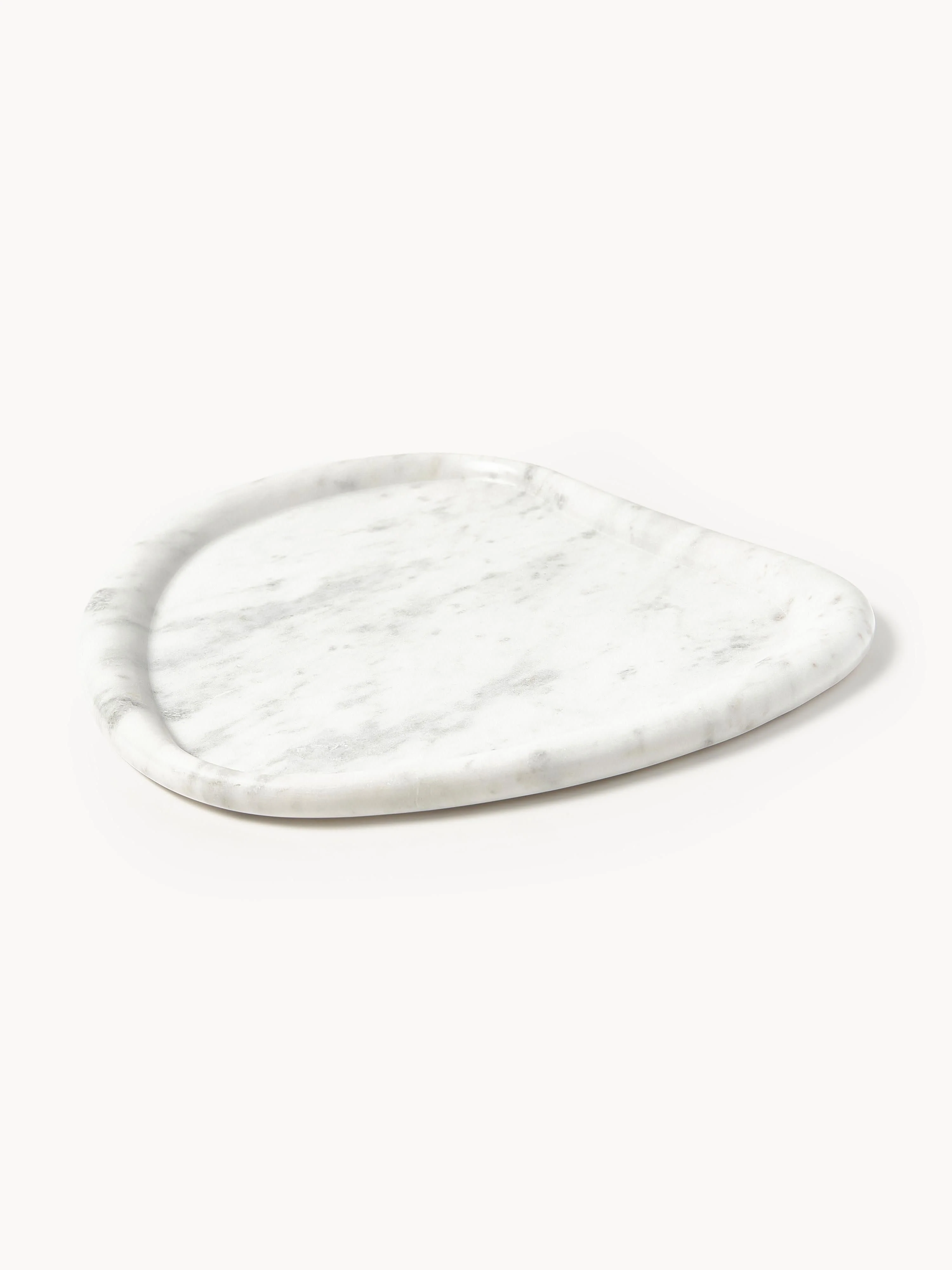 Deko-Tablett Meringue aus Marmor, B 32 cm