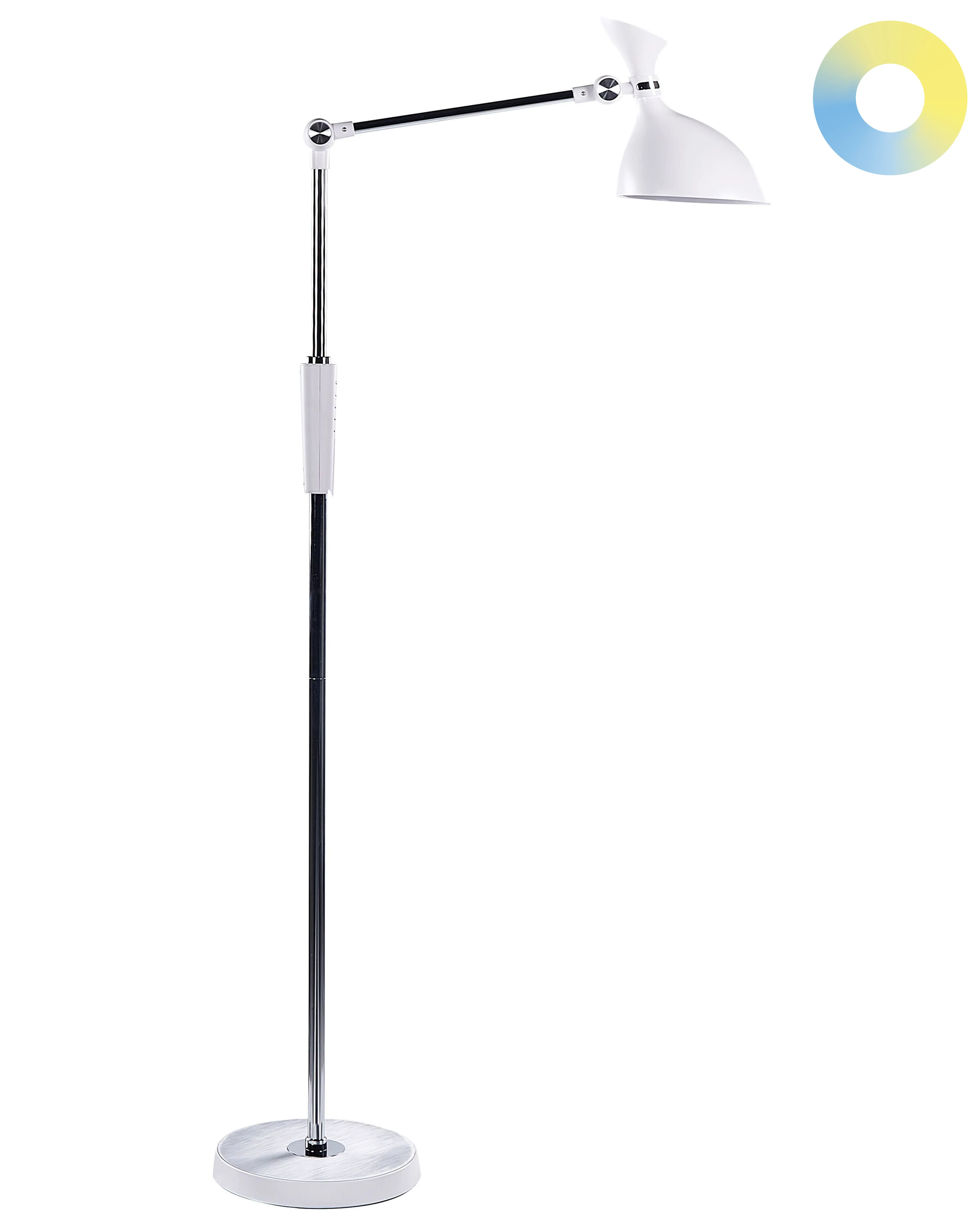 LED Floor Lamp ANDROMEDA with Dimmer Metal White