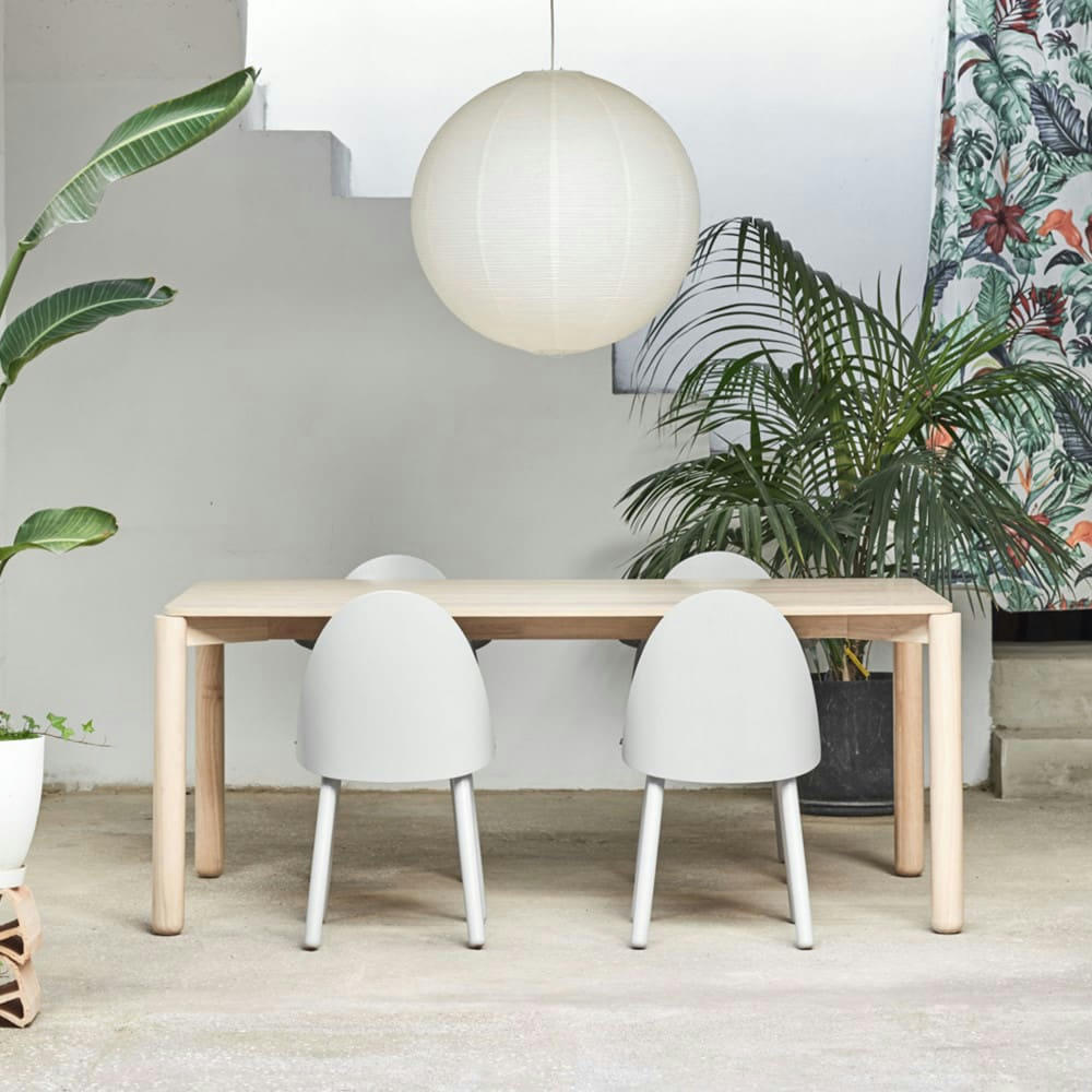 ATLAS - Table à manger en bois 180x100cm bois clair