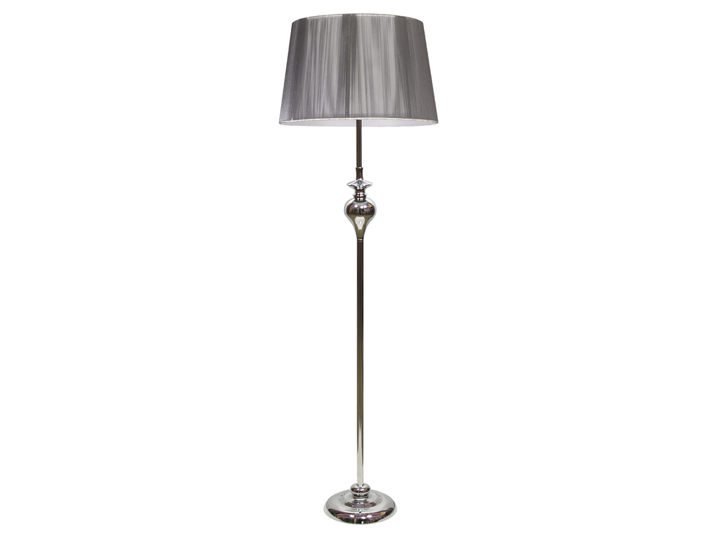 Lampa podłogowa Gillenia stalowa srebrna