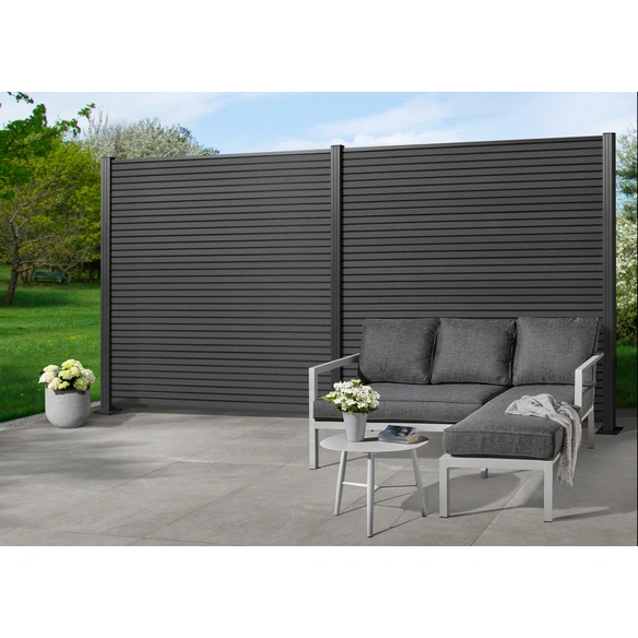 Steckzaunsystem »Turino«, BxH: 179 x 90 cm, 6er-Set, Rhombusoptik, anthrazit