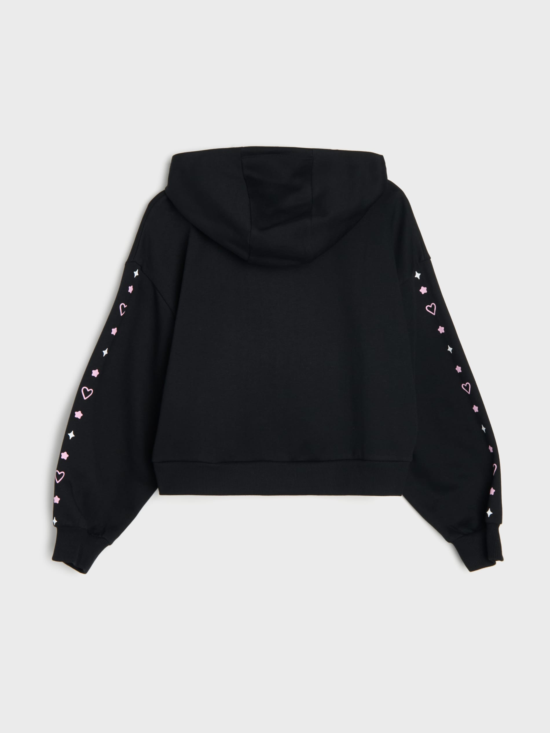 Rozpinana bluza oversize z kapturem Kuromi and My Melody