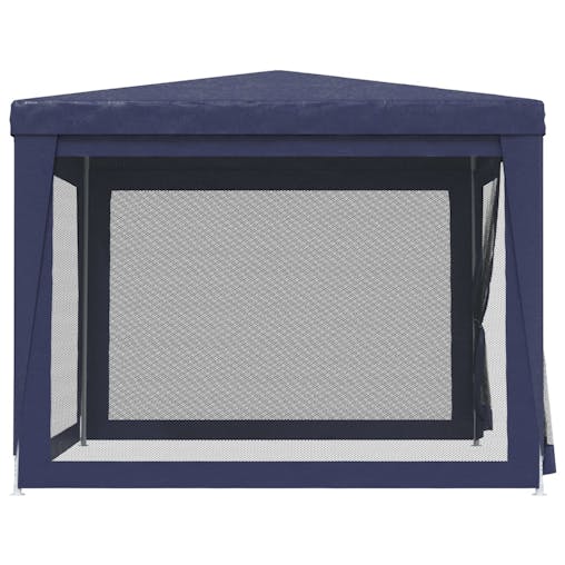 NNEVL Party Tent with 4 Mesh Sidewalls Blue 3x3 m HDPE