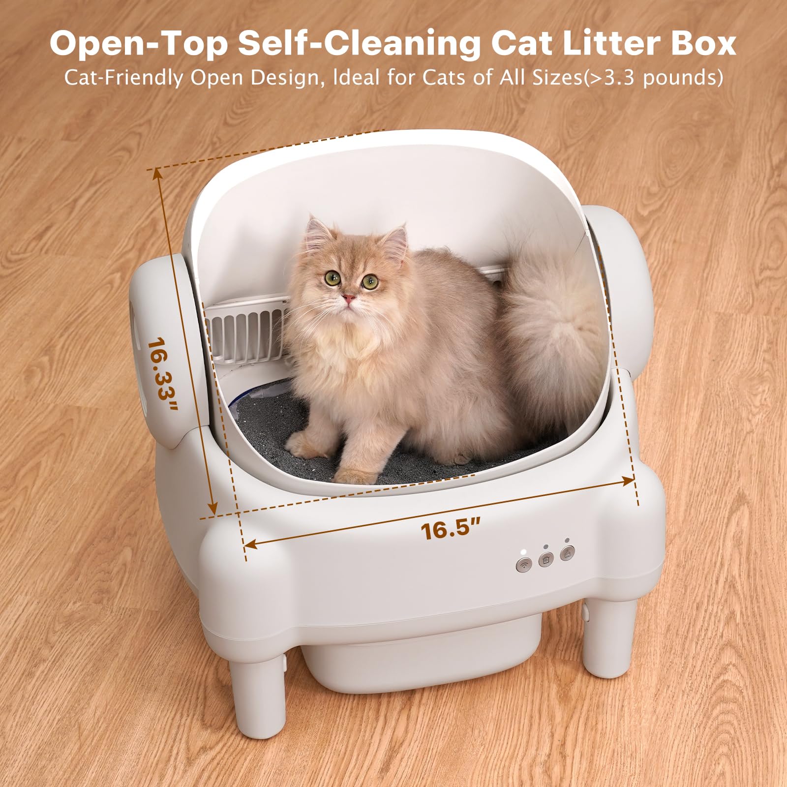 PARUUNTYS Self Cleaning Litter Box with App Control for Cats