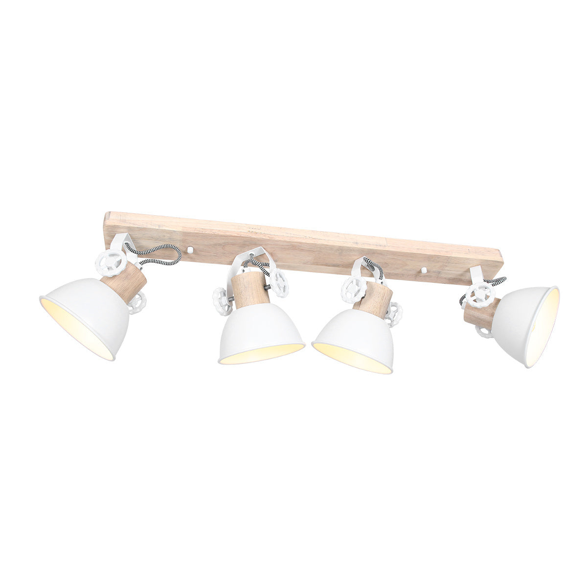 Mexlite spot gearwood - 4 lichts - 80x 17 cm - wit