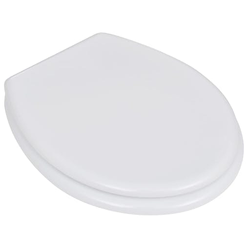 NNEVL Toilet Seats with Lids 2 pcs MDF White