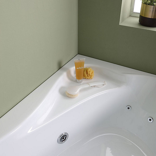 Baignoire D'angle Droite Ambra Avec Hydromassage