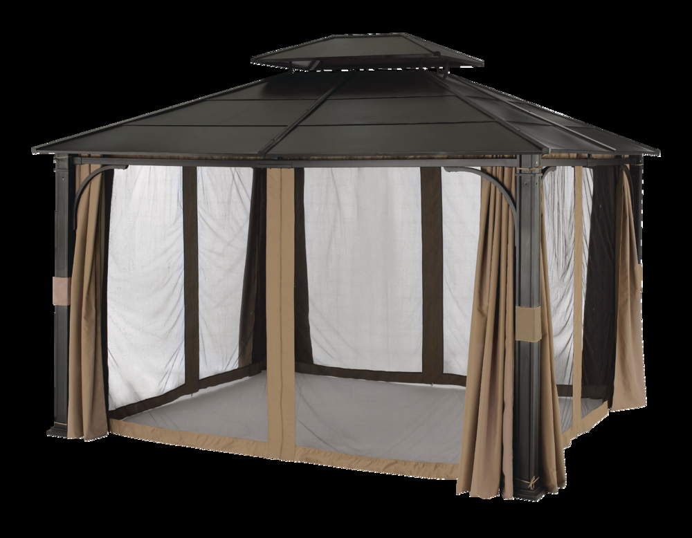 For Living Fabric Outdoor/Patio Gazebo Walls & Netting for Essex Gazebo, 135x113x85-in