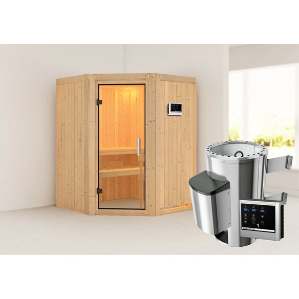 Sauna »Wolmar«, inkl. 3.6 kW Saunaofen mit externer Steuerung, für 3 Personen