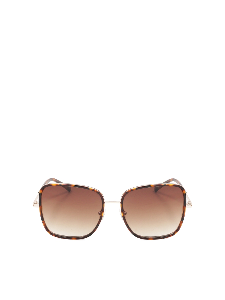 Brown sunglasses with gold accents