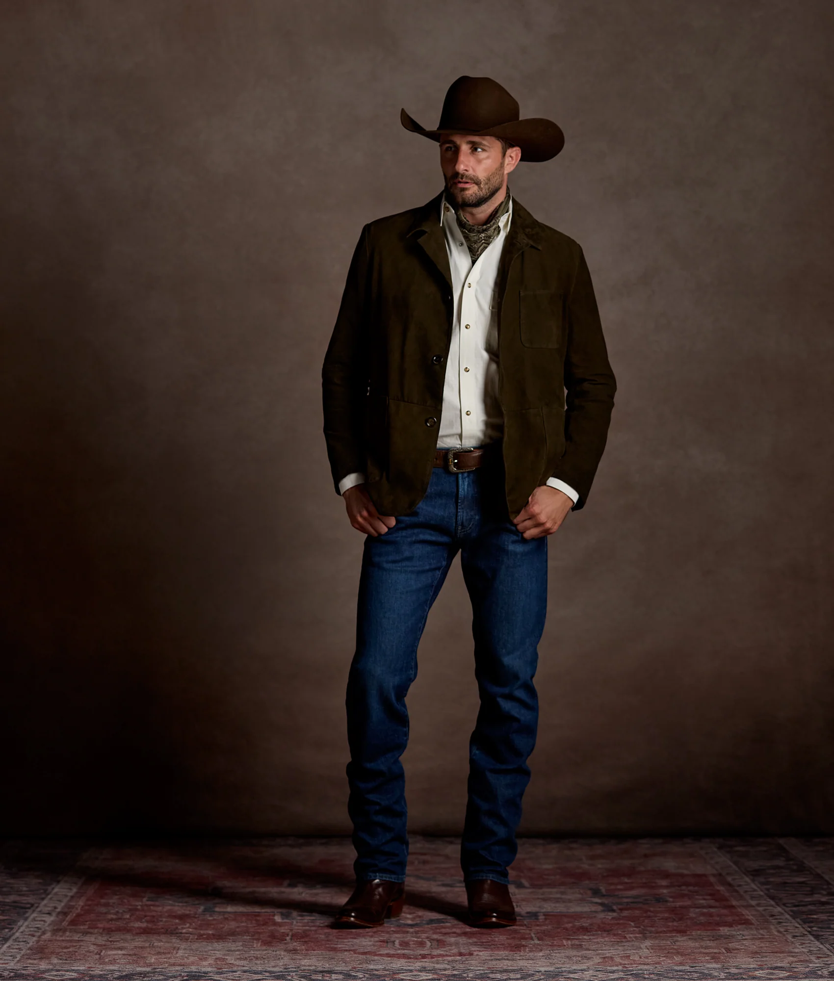 Hogan Suede Blazer - Olive