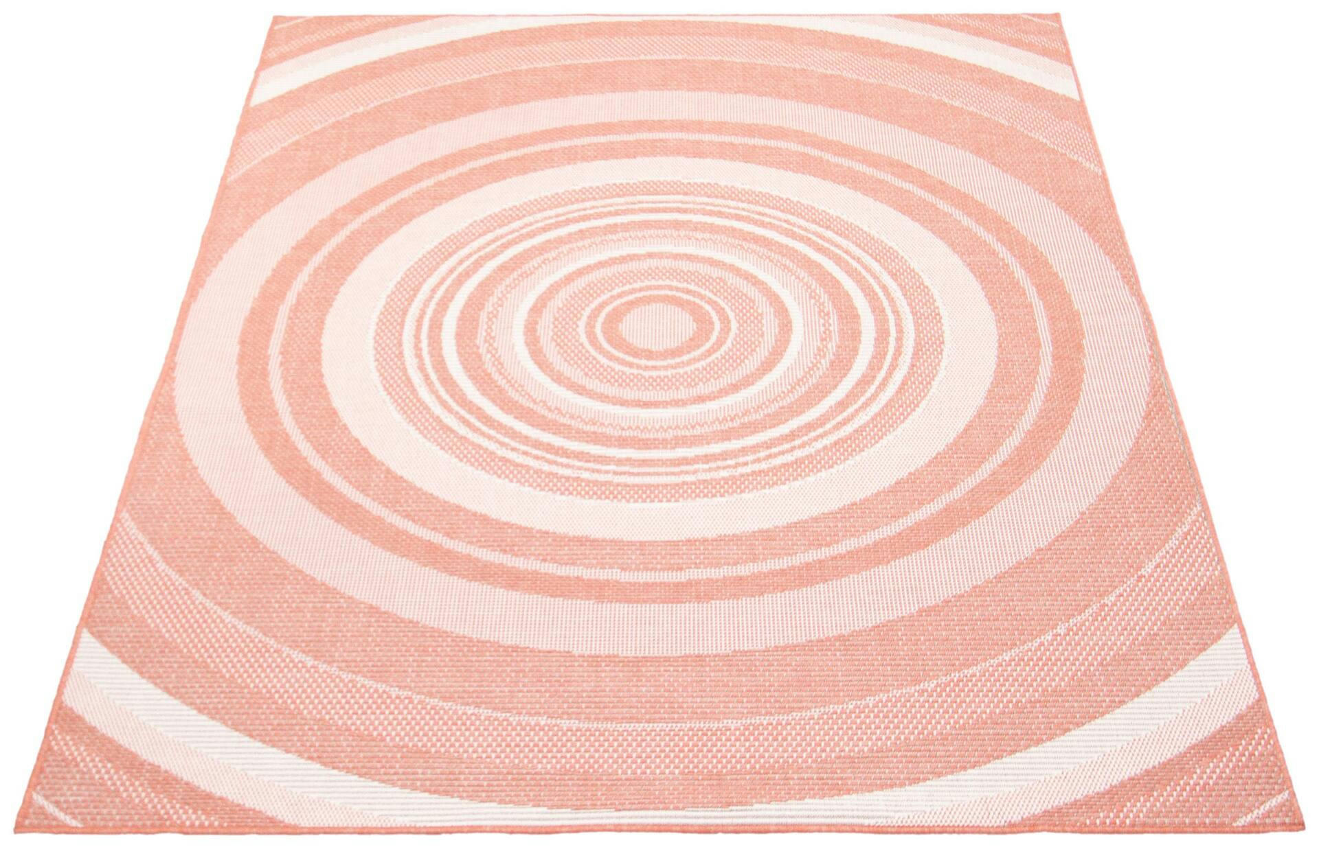 ECARPET Veranda Modern Indoor/Outdoor Area Rug, Coral, Assorted Sizes