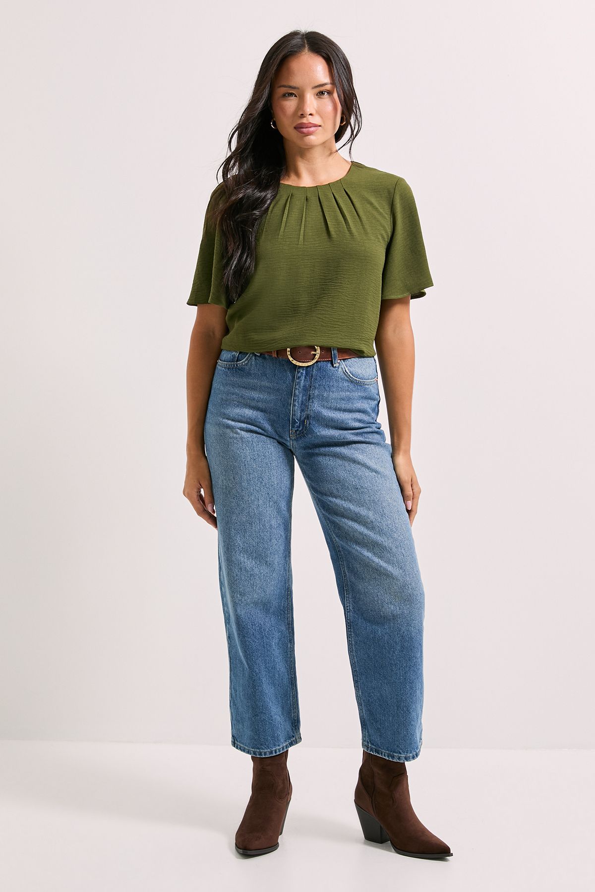 Dorothy Perkins Gathered Neckline Angel Sleeve Blouse