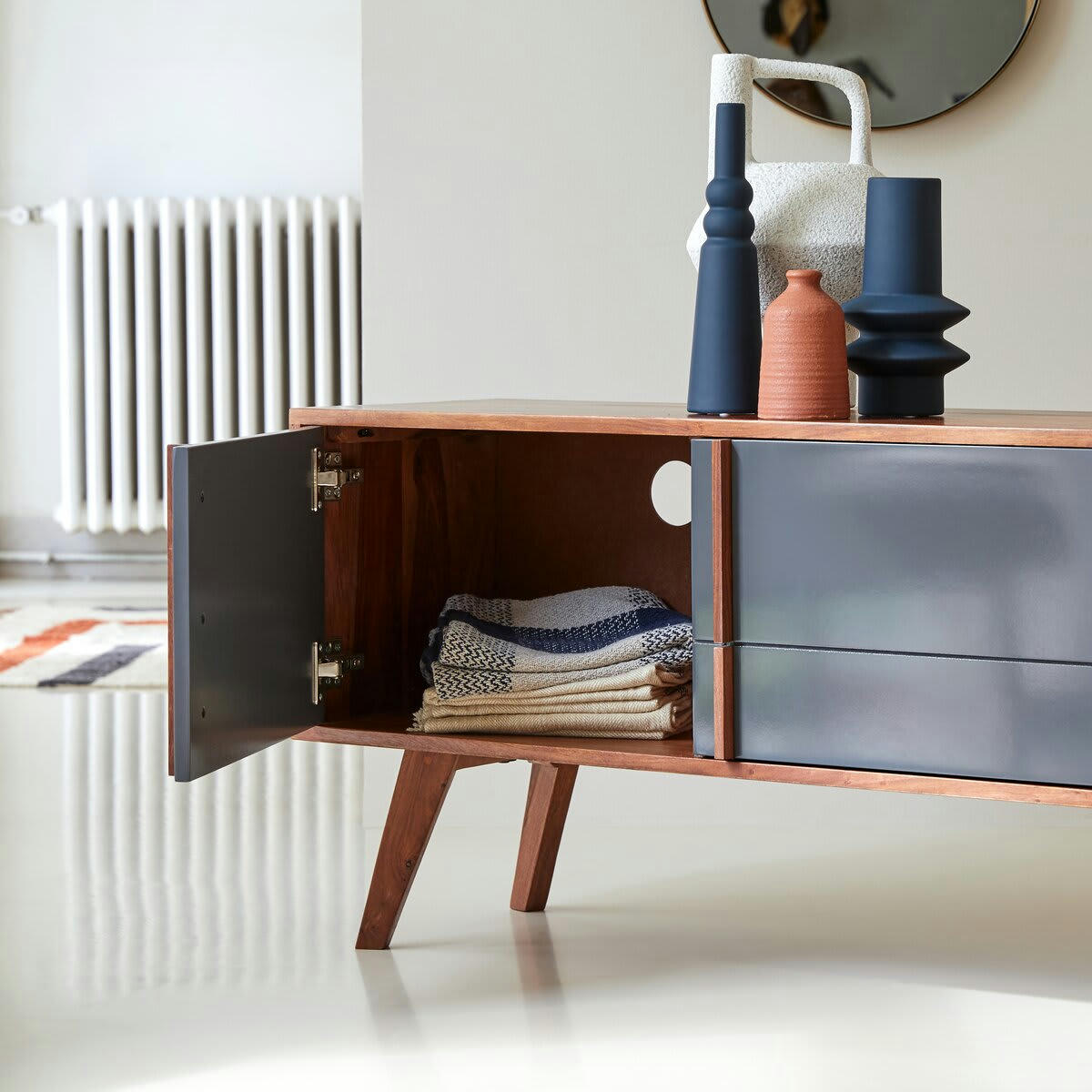 NIELS - Meuble TV en palissandre 150 cm