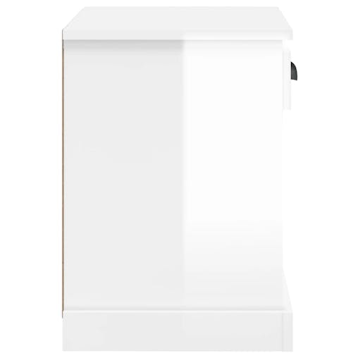 NNEVL Bedside Cabinets 2 pcs High Gloss White 43x36x50 cm