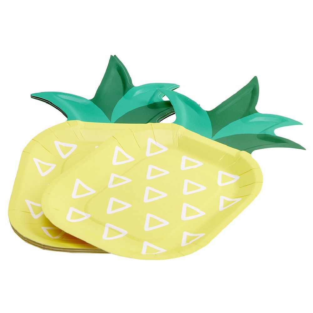 Lot de 10 serviettes en carton motif ananas