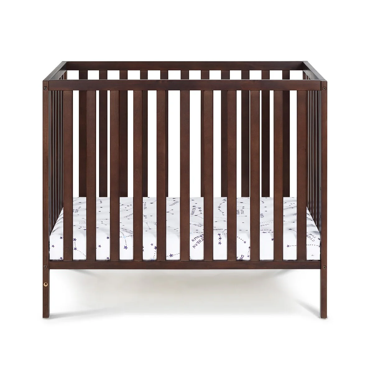 Suite Bebe Palmer Mini Crib With Mattress Pad Espresso