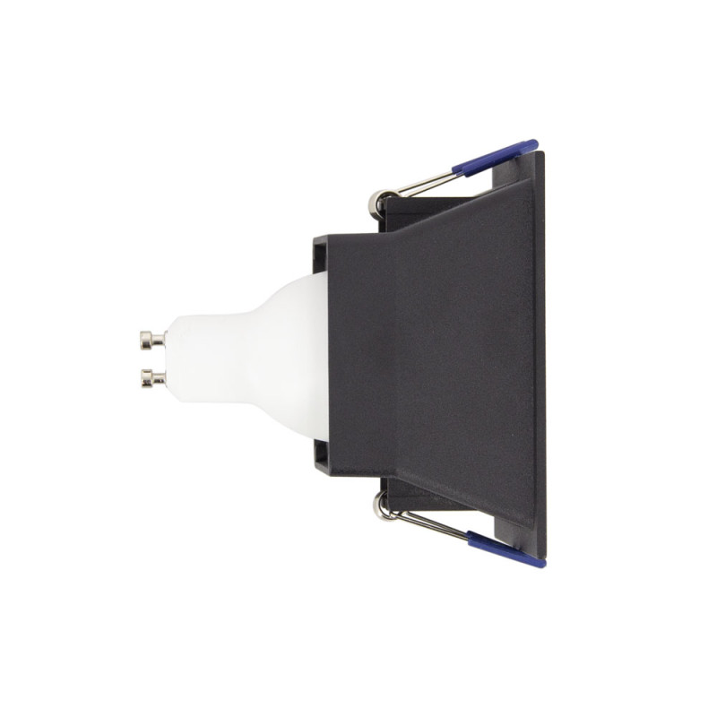 Spot encastrable LED carré noir GU10 blanc chaud IP20 345 lm 5 W XANLITE