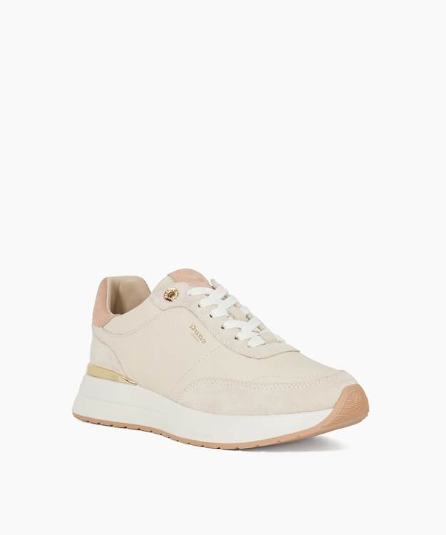 Emotion Cream - Lace Up Runner Trainers