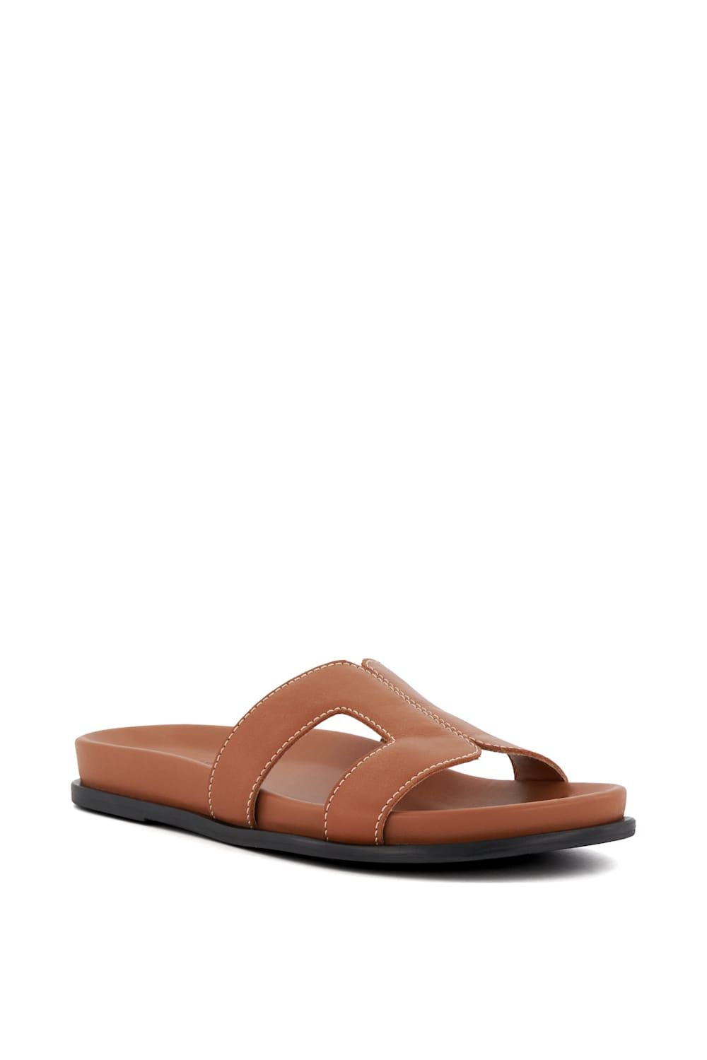 Dune London Wide Fit 'Loupa' Leather Sandals
