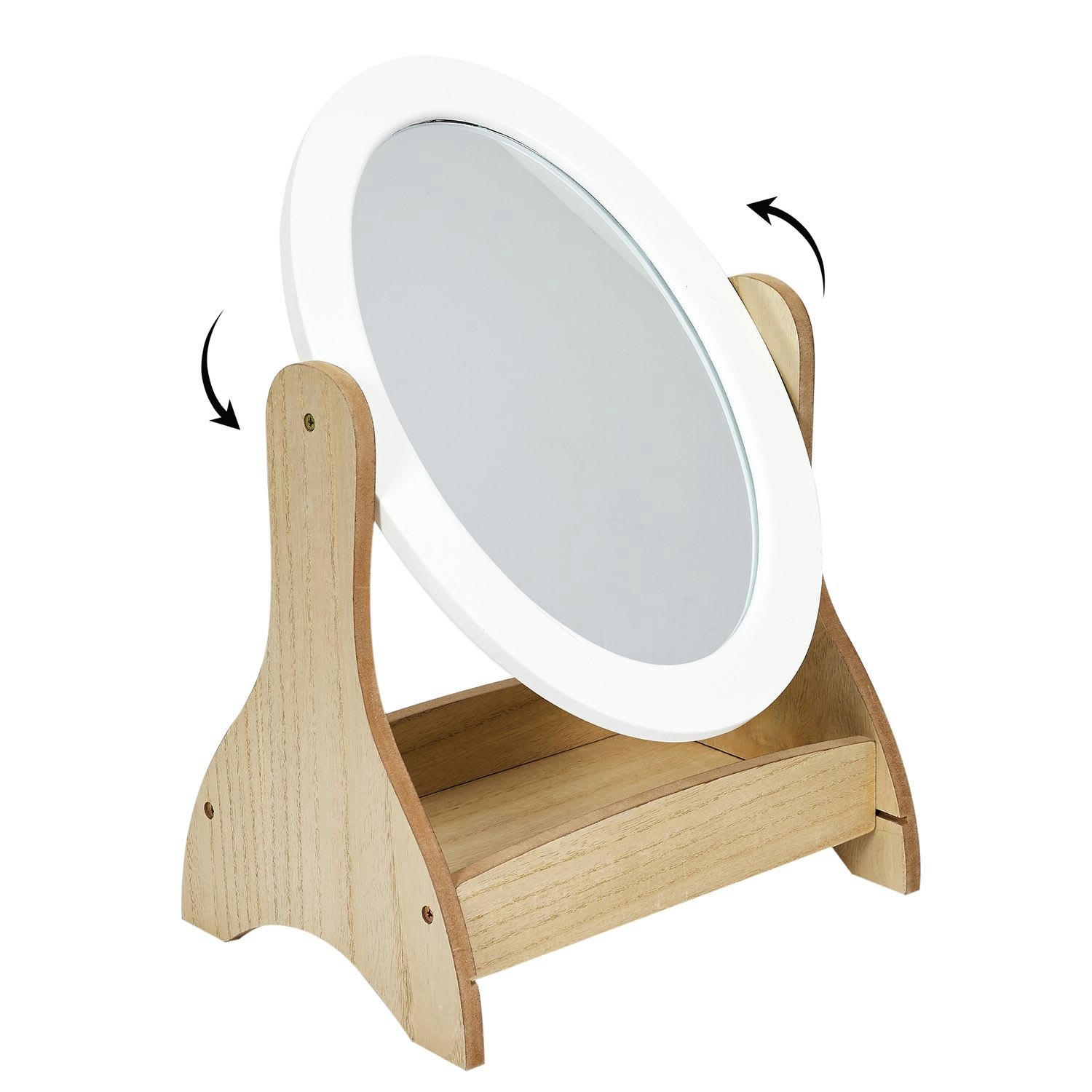 BELLA - Miroir inclinablea pour coiffeuse beige