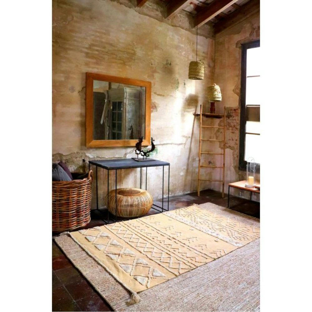 TRIBU - Tapis coton lavable miel 170x240cm