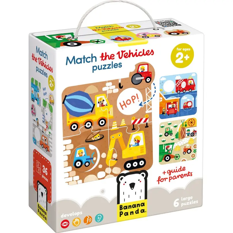 Puzzle 6er-Set Finde das gleiche Fahrzeug