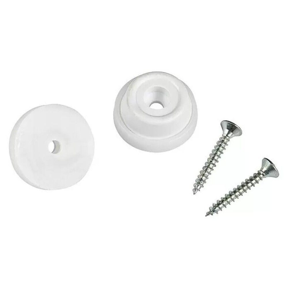 MØBELKNOTT STABILIT MED SKRUE 24MM 4 STK HVIT