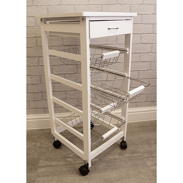 Chariot, desserte de cuisine St Helens Home and Garden, avec 4 roulettes et 4 paniers métallique