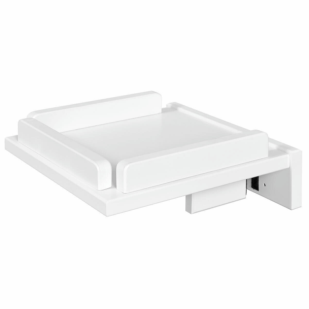 ARES - Tablette pour lit bois massif blanc