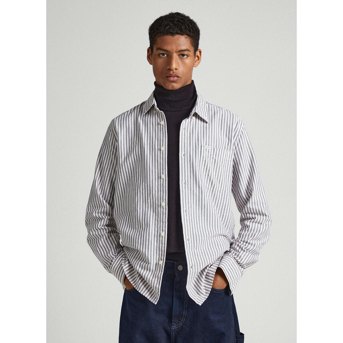 Chemise droite, manches longues