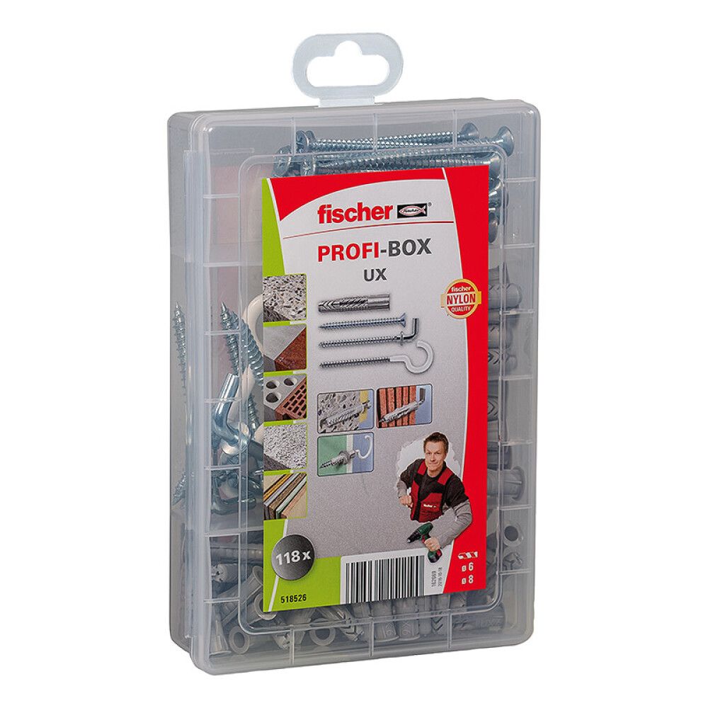 SORTIMENTSBOKS FISCHER UNIVERSALPLUGGER 77STK