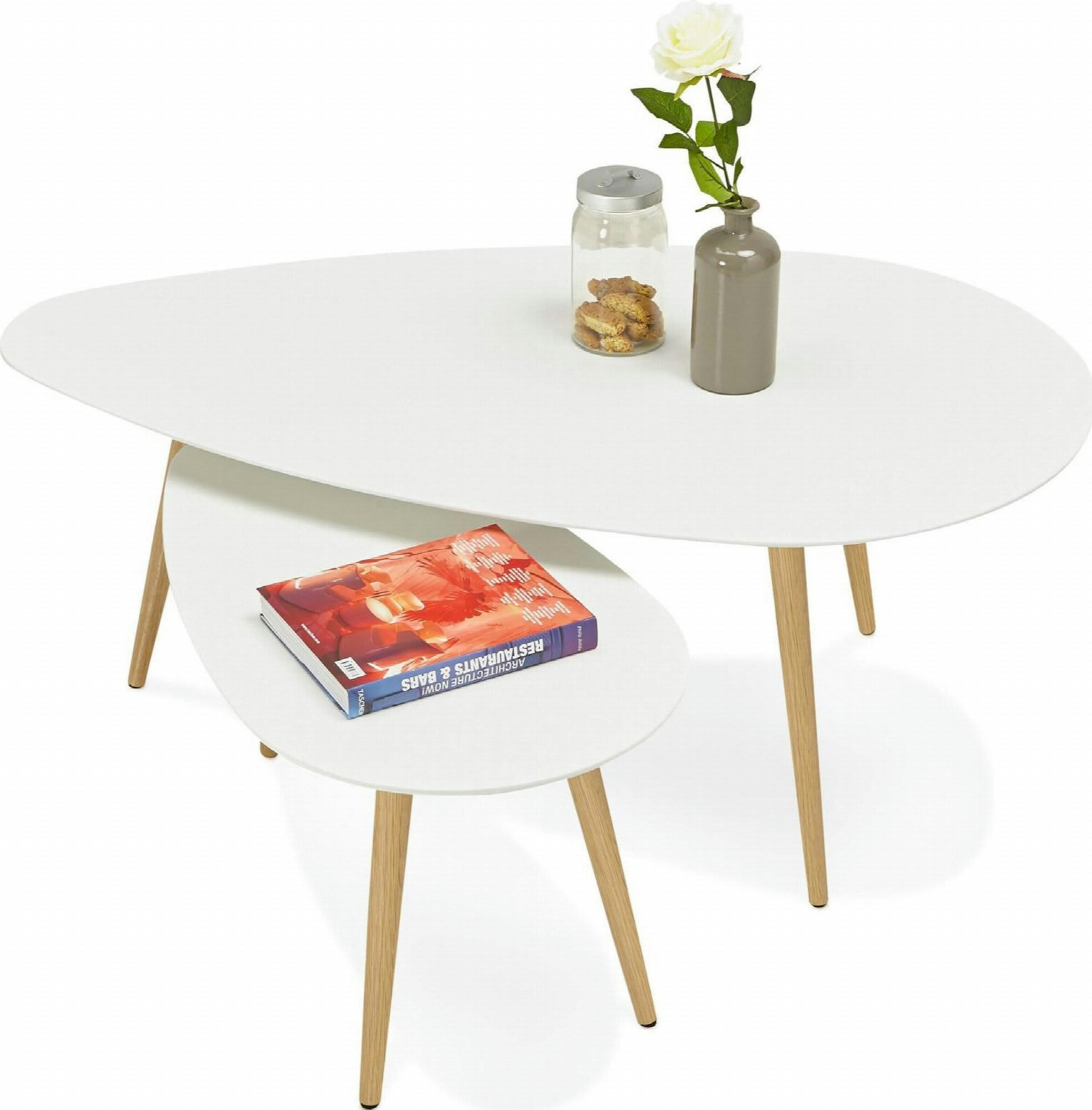 GOSMI - Tables gigognes Bois Chêne Blanc