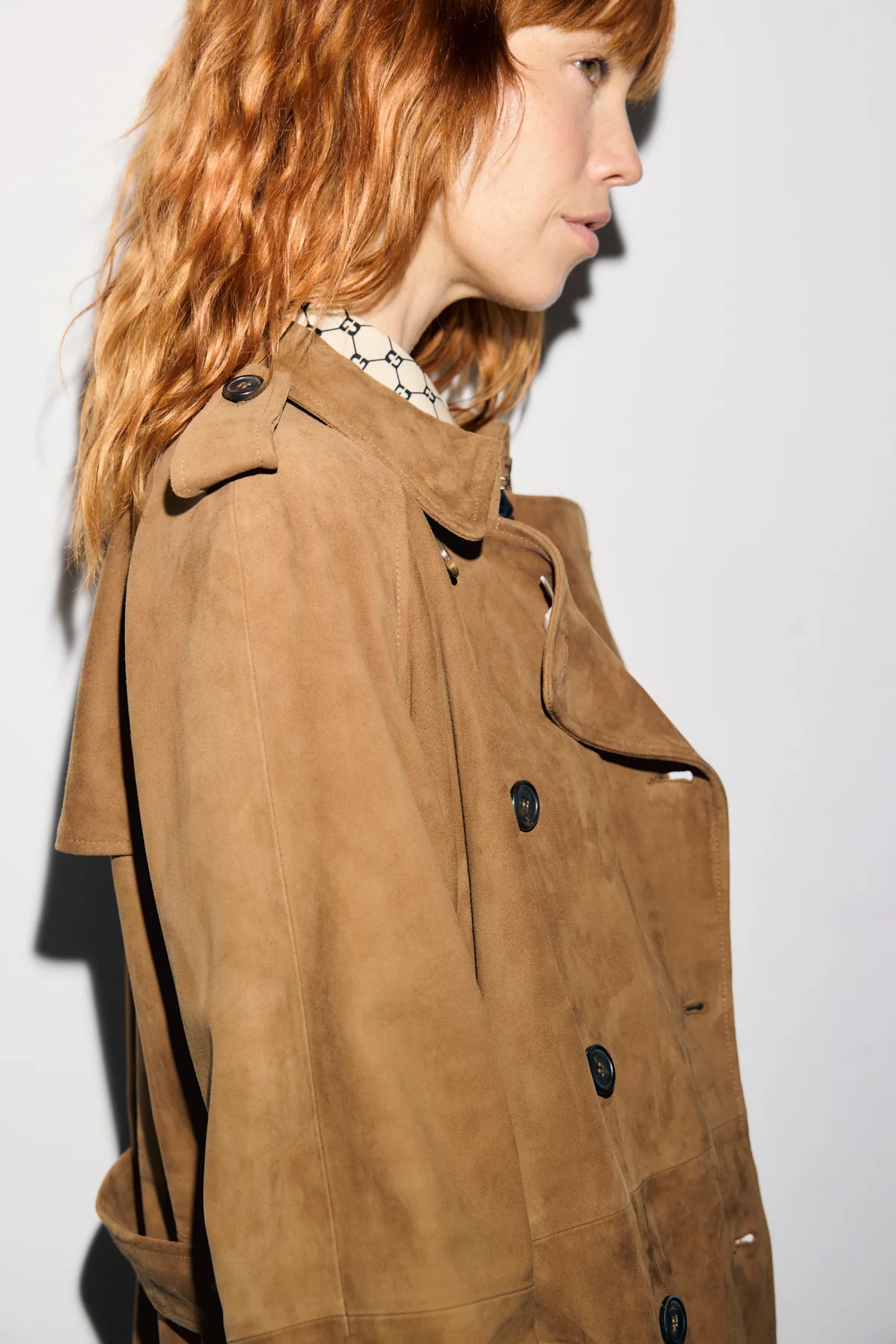 Trench en cuir velours - JUDY