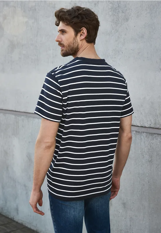 Gestreiftes Henleyshirt