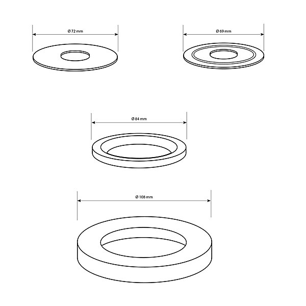 Kit de joints pour réservoir de toilette Flomasta