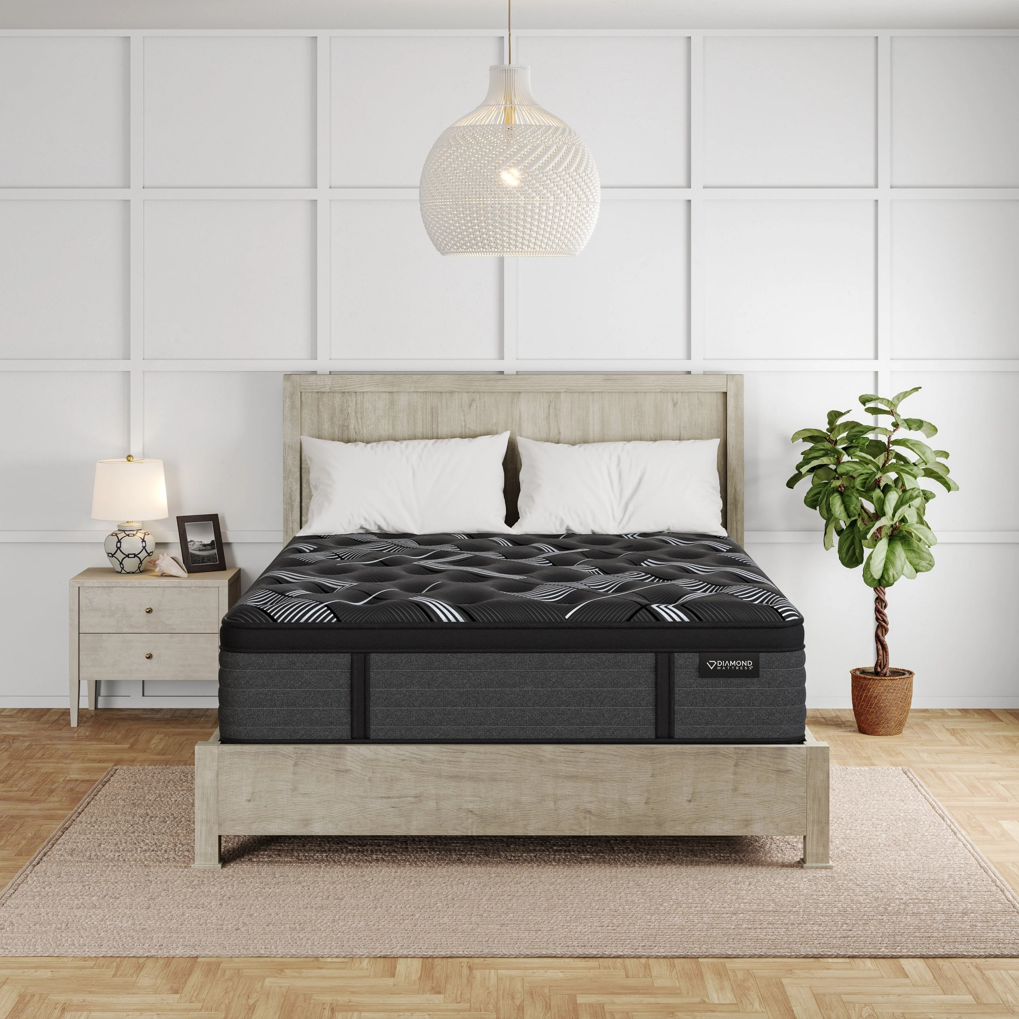 Banff Breeze, Ultra-Cool Graphite Infused Memory Foam Euro Top Hybrid Mattress, CertiPUR US and Greenguard Gold Certified