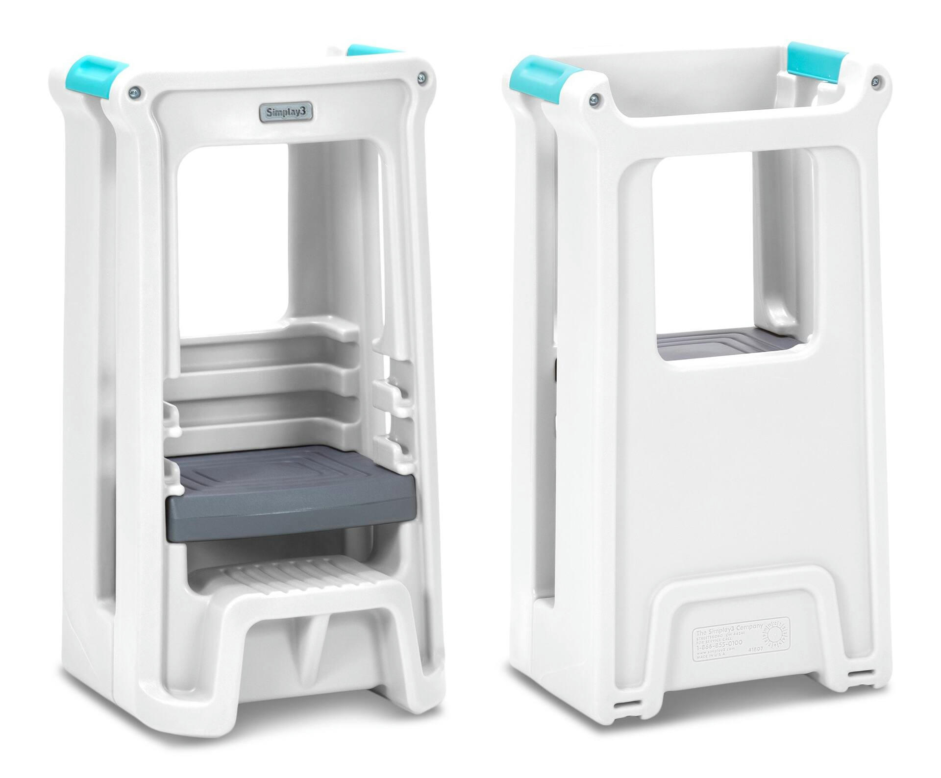 Toddler Tower Adjustable Step Stool, White