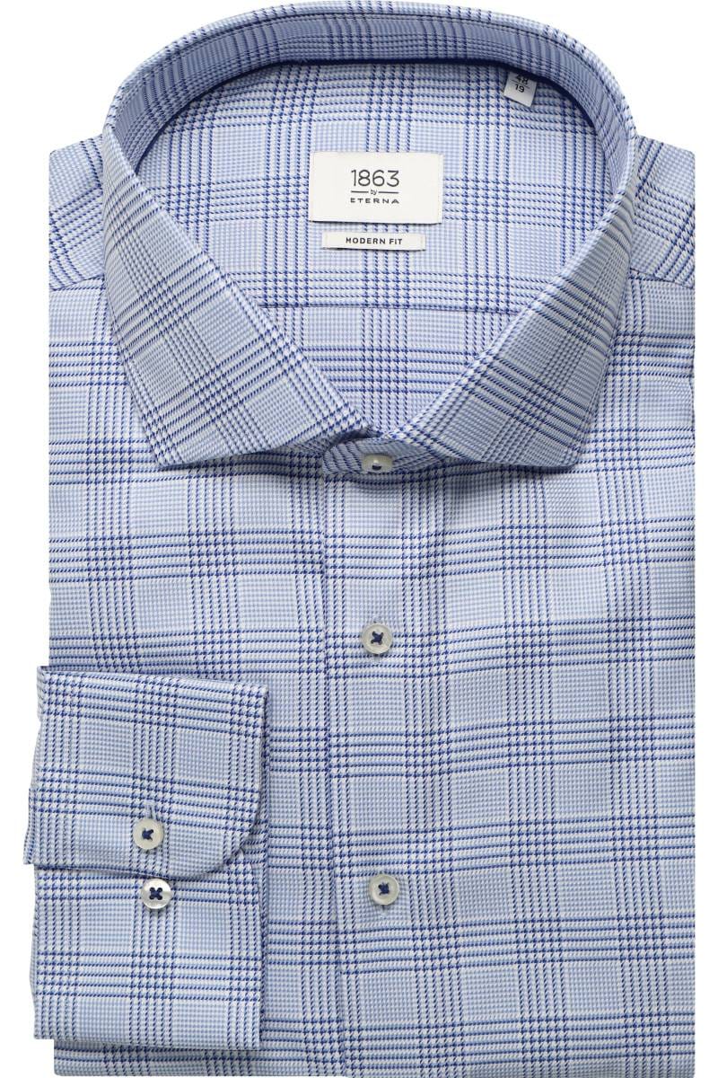 ETERNA 1863 Modern Fit Hemd mittelblau, Kariert