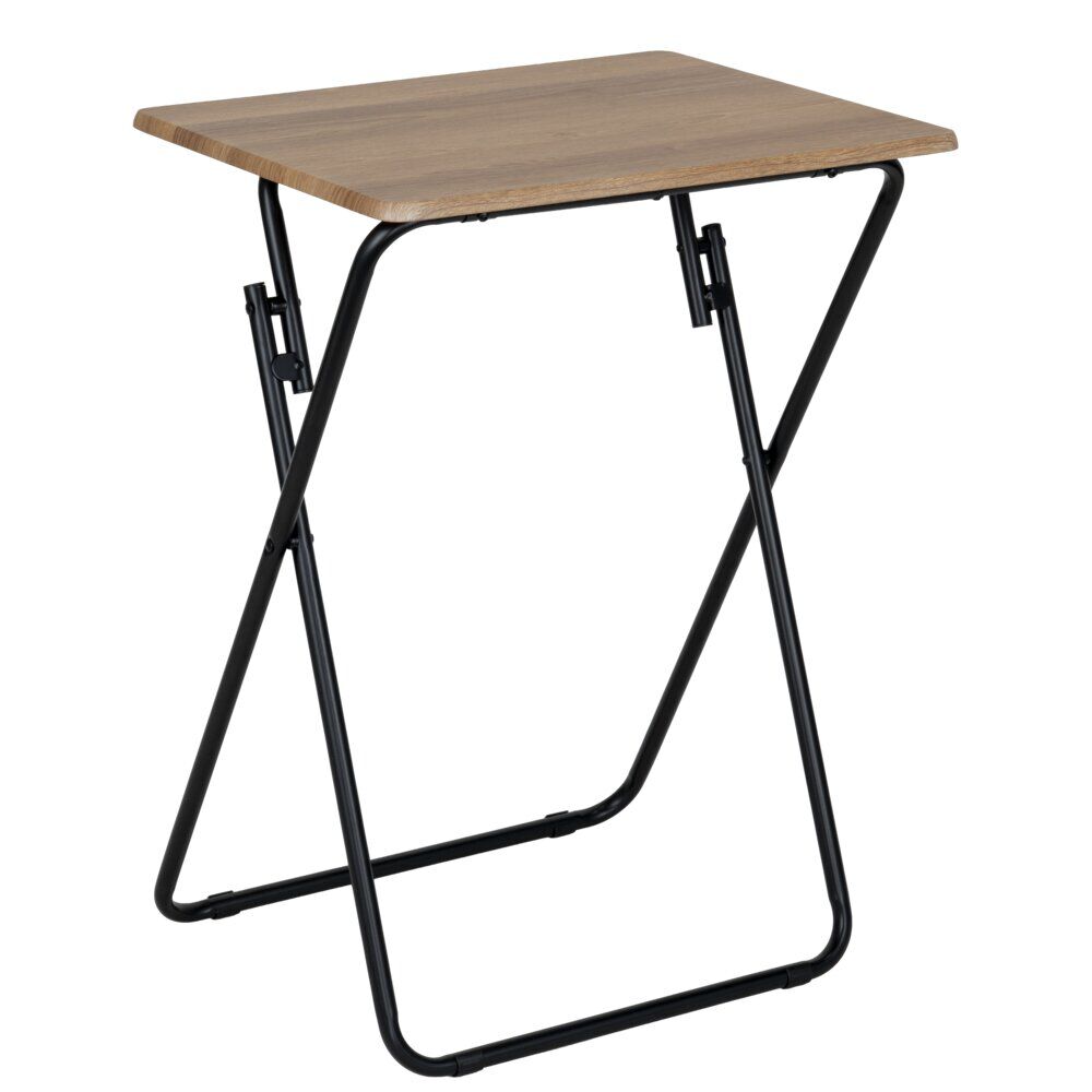 Table pliante métal et bois Practical 48x38xH66cm