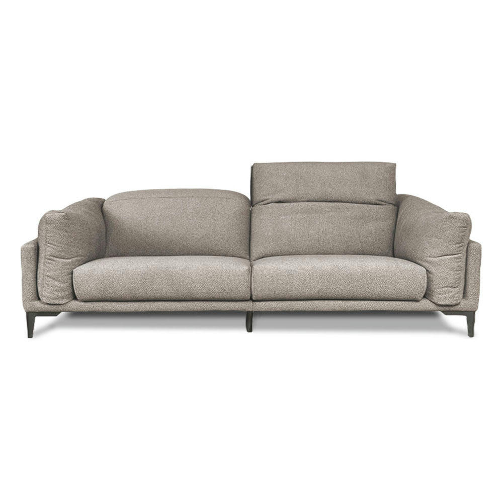 PALAZETTO - Canapé 3 places droit tissu taupe