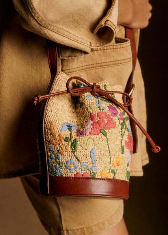 Mini Farrow Raphia Bag