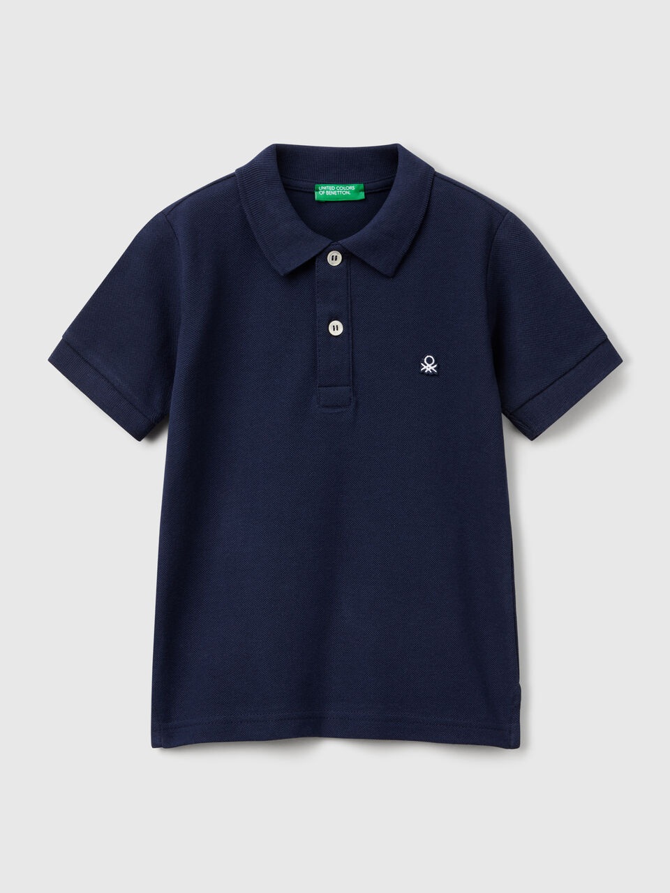 Short sleeve polo in pure cotton