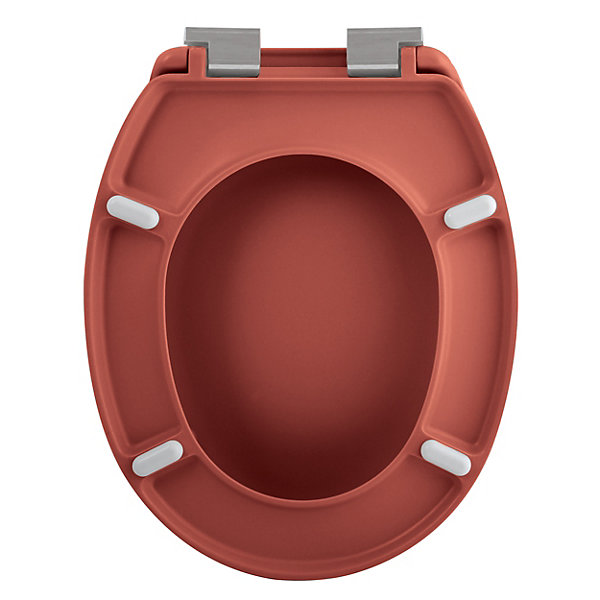 Abattant WC terracotta mat Neela avec frein de chute