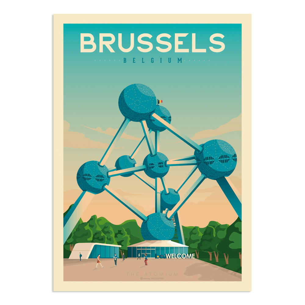 - Affiche Bruxelles  21x29,7 cm