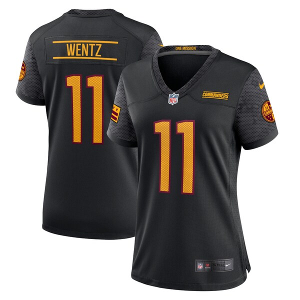 Carson Wentz Washington Commanders Nike Women's Alternate Game Player Jersey - Black/Burgundy/White