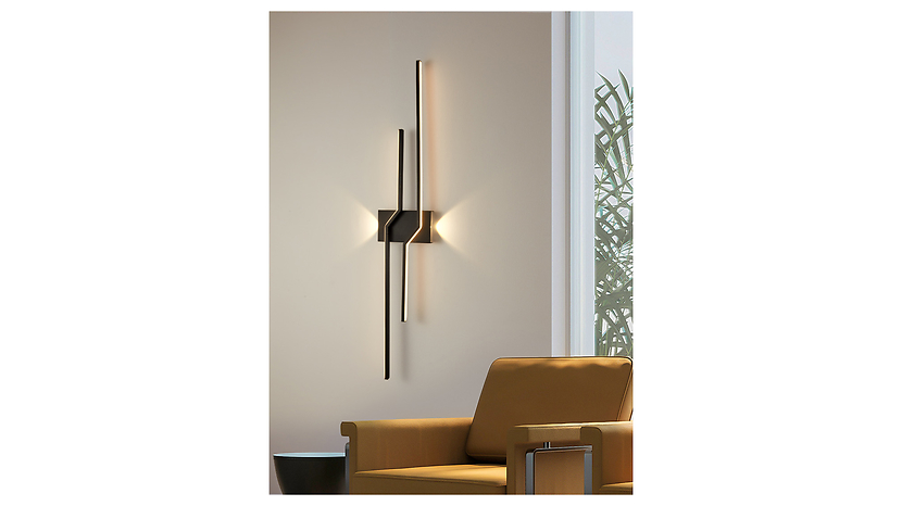 Kinkiet Linealo LED 4-punktowy 99 cm ze ściemniaczem czarny