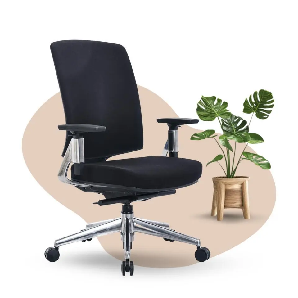 Bureaustoel Montana - Zwart - Voldoet aan NEN-EN 1335 norm