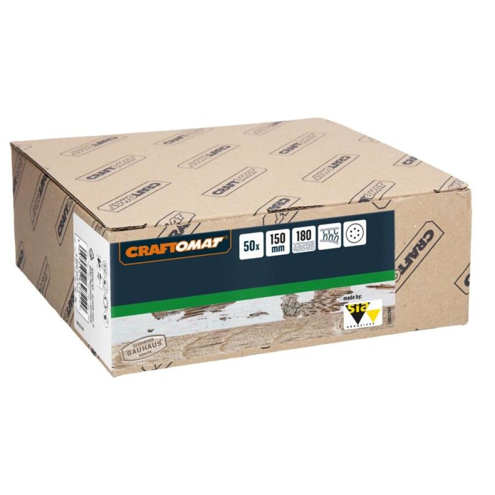 SLIPEPAPIR CRAFTOMAT Ø150 K180 50STK