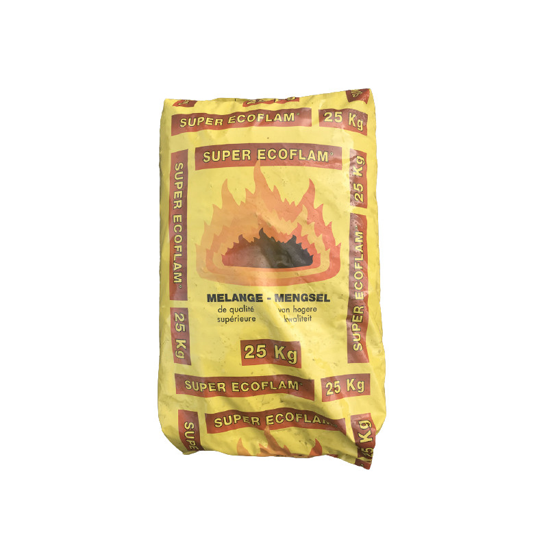 Charbon minéral Ecoflam pour poêle d'appoint 12/22 25 kg